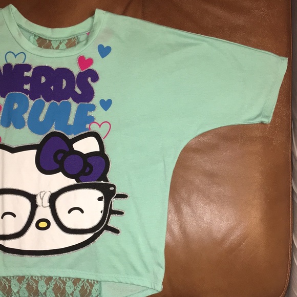 Sanrio Hello Kitty Nerds Rule shirt for a girl 14/16 XL made in China 10/2012 - Picture 4 of 7